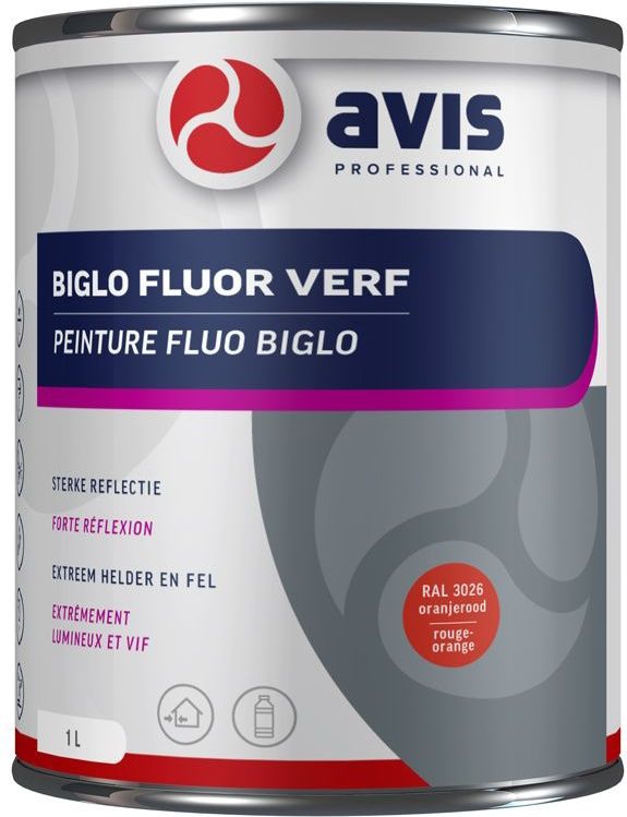 Biglo - Radiant 73 - Lakverf - Oranje Rood - Zijdeglans