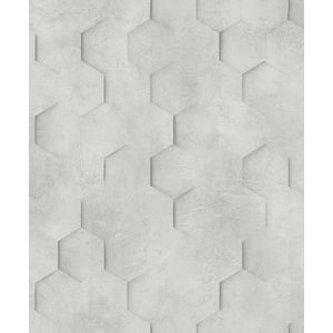 Loft Behang met 3D hexagon print - 34159 | 4001860341599 | Behang