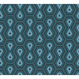 Jungle Chic blauw behang | 377072 | 4051315463765 | Behang