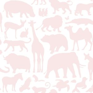 Joy - Dieren - Wit/Roze | 4064676049035 | Behang