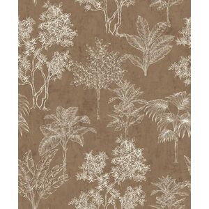 Zen Behang met getekende bomen motief - DWP0361-02 | 5055430067579 | Behang