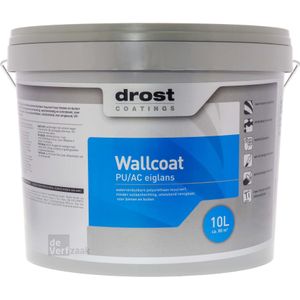 Drost Wallcoat PU/AC - 2,5 Liter - Wit / Kleur | 8717154067835 | Verf