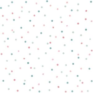 Joy - Stippen - Wit/Turquoise/Roze | 4064676049080 | Behang