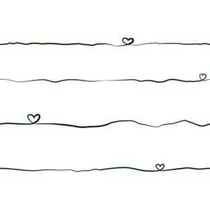 Little Love zwart behang | 381403 | 4051315497173 | Behang