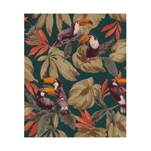 Rasch - Behang 807509 - Vliesbehang - Sfeervol Jungle Behang met Vogels - 10 m x 53 cm