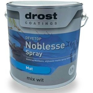 Drost Devetop Noblesse Spray Mat - 5 Liter - Wit / Kleur | 8718836697913 | Verf