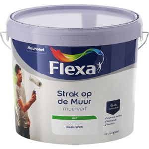 Flexa Strak op de Muur Muurverf Mat - 10 Liter - Wit / Kleur | 8711113110600 | Verf