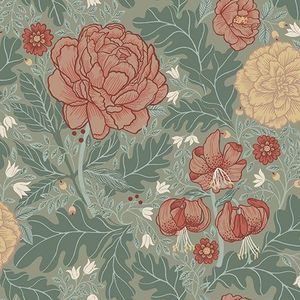 Ekbacka - Camille Green/Blue - Groen/Blauw | 5901638003829 | Behang