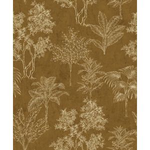 Zen Behang met getekende bomen motief - DWP0361-04 | 5055430067623 | Behang