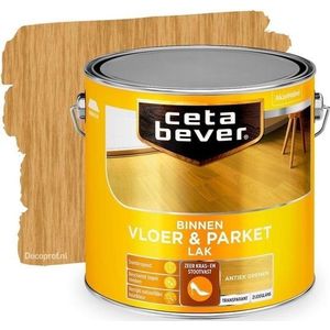 CetaBever Binnen Vloer & Parket Lak - Zijdeglans - Antiek Grenen - 2,5 liter