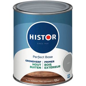 Histor Perfect Base Grondverf - Hout Buiten - Grijs 750 ml | 8713585028001 | Verf