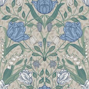 Apelviken - Filippa Wht/Grn/Blue - Wit/Groen/Blauw | 5901638001849 | Behang