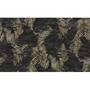 Roberto Cavalli 9 - Zebra Zwart/Goud - Vliesbehang