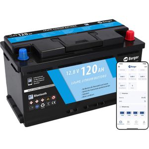 Berger LifePo4 lithium batterij 120 Ah 12V met Bluetooth