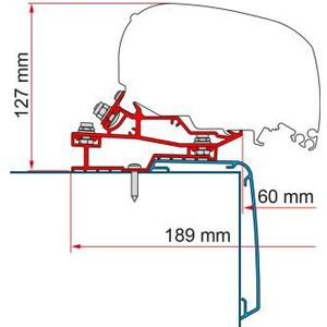 Fiamma Rapido C Line luifel adapter voor Fiamma F80/F65 400 cm