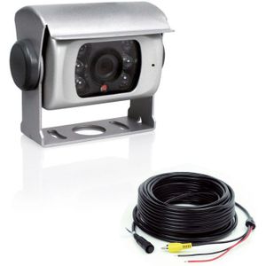 Caratec Safety CS100LA camera met IR beamer 20 m aansluitkabel zilver