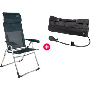 Crespo AL/213-C campingstoel aluminium + lendenkussen