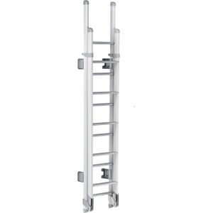 Thule Ladder Deluxe opvouwbare dubbele ladder met 11 treden en ovale ladderbomen