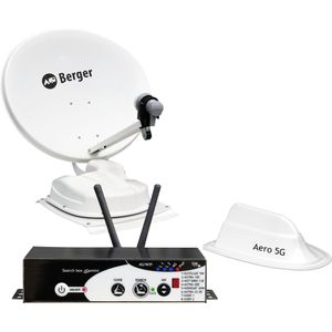 Berger - Volautomatisch Satellietsysteem - Inclusief 4G Router - Complete Kit - Geschikt voor Camper/Caravan/Vrachtwagen