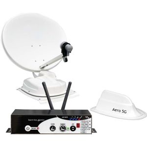 Berger vollautomatisches Satellitensystem inklusive 4G Router Komplettkit geeignet für Wohnmobil/-wagen/Kastenwagen/LKW