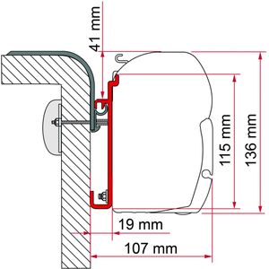 Fiamma F45 Rapido luifel adapter 400 cm