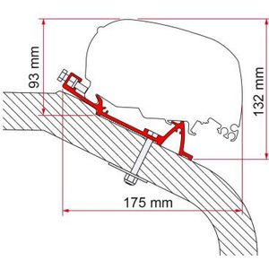 Fiamma LMC Tec luifel adapter voor Fiamma F80/F65 340 cm