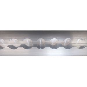 Halfronde aluminium montagerail (2000 x 50 x 11,5 mm)