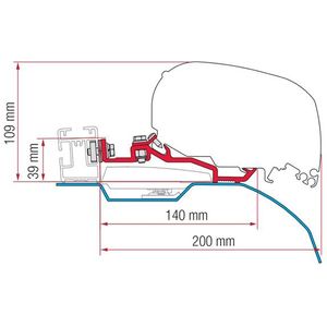 Fiamma luifel Adapter Kit Smart Klem Ducato F80