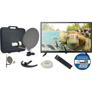 EasyFind 19" Travel TV Camping Sat Systeem Inclusief 19 " LED TV CD07