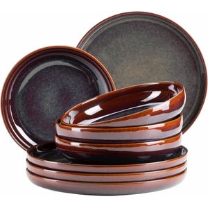 MÄSER Tafelservice "ELINA UNO, aus Steinzeug", (Set, 8 tlg.), Geschirr-Set, Service