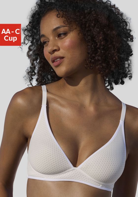 LASCANA Bralette-BH, ohne Bügel mit Cups aus gemustertem Spacer-Material, Basic