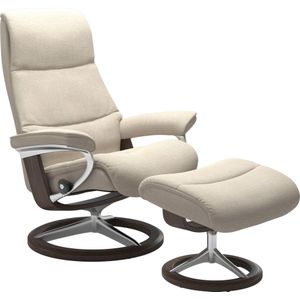 Stressless Relaxsessel "View", (Set, Relaxsessel mit Hocker), mit Signature Base, Größe L,Gestell Wenge