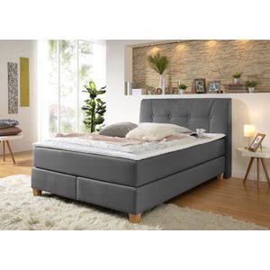 Home affaire Boxspringbett "Calloway", inkl. Topper, XXL-Ausführung, in 4 Farben, 5 Breiten, 3 Matratzenarten