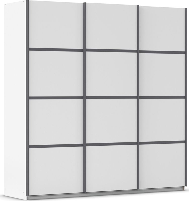 rauch Kleiderschrank "Schwebetürenschrank OTTO´s Choice Garderobe Schrank TOP ANGEBOT Avola", (in 3 verschiedenen Ausstattungen BASIC/CLASSIC/PREMIUM), mit eleganten Zierleisten in Chrom, Schwarz oder Weiß MADE IN GERMANY