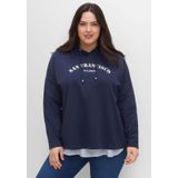 Sheego Kapuzensweatshirt "Große Größen", mit Frontdruck, in A-Linie