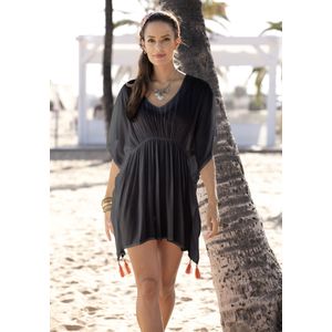 LASCANA Tunika, aus gekreppter Viskose, Blusenkleid, Strandmode, transparent