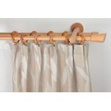 GARESA Gardinenstange "CLASSICO MOLIS", 2 läufig-läufig, Wunschmaßlänge, Vorhanggarnitur, verlängerbar, Wandmontage, Keil, mit Ringe und Haken