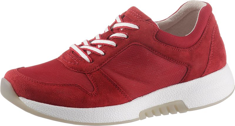 Gabor Rollingsoft Keilsneaker, Freizeitschuh, Halbschuh, Schnürschuh im sommerlichem Materialmix