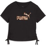PUMA T-Shirt "Essentials Animal Logo Infill T-Shirt mit Knotendetail Mädchen"