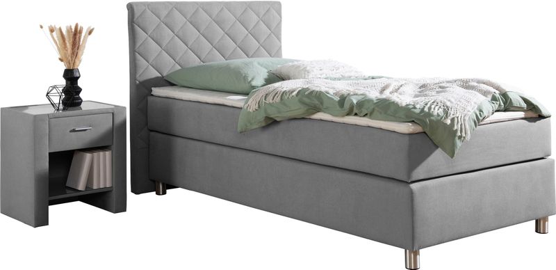 Leonique Boxspringbett "Bernard, in verschiedenen Breiten", inkl. Topper, Matratze in H2, H3 oder H4 erhältlich