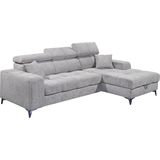 ED EXCITING DESIGN Ecksofa "Sydney L-Form mit Bettfunktion, Bettkasten, Kopfteilverstellung", motorischer Sitztiefenverstellung, USB-Port & 2 Zierkissen