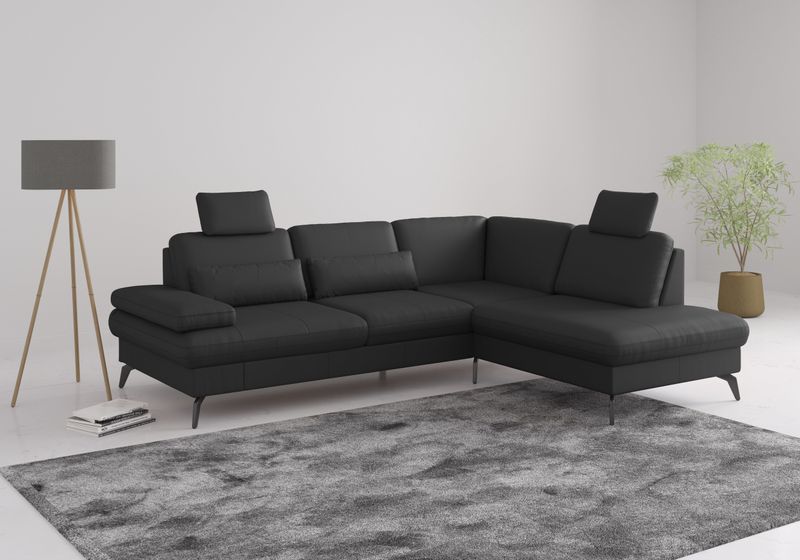 sit&more Ecksofa "Morris L-Form, inkl. Sitztiefenverstellung", wahlweise mit Armteilverstellung, Bettfunktion & Bettkasten
