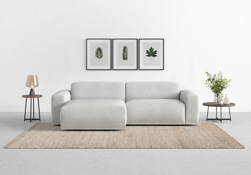 TRENDMANUFAKTUR Ecksofa "Braga, mit hochwertigem Kaltschaum, L-Form, in Cord erhältlich", (2 St.), modernes Sofa, Couch mit hohem Sitzkomfort, 255/72/160 cm (B/H/T)