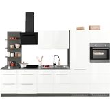 KOCHSTATION Küchenzeile "KS-Brindisi Breite 330 cm", wahlweise mit E-Geräten und Induktion, mit MDF-Fronten und Regal