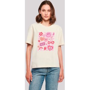 F4NT4STIC T-Shirt "Retro Valentinstag Herz Rainbow Fruits", Premium Qualität