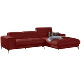 W.SCHILLIG Ecksofa "piedroo, Designsofa mit tollem Sitzkomfort, bequem und elegant, L-Form", Kopfteilverstellung, wahlweise mit Sitztiefenverstellung, Breite 303cm