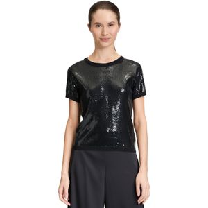 Vera Mont Kurzarmshirt "Vera Mont Basic-Strickpullover mit Rundhalsausschnitt", (1 tlg.), Pailletten