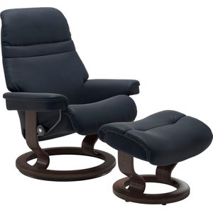 Stressless Relaxsessel "Sunrise", (Set, Relaxsessel mit Hocker), mit Classic Base, Größe S, Gestell Wenge