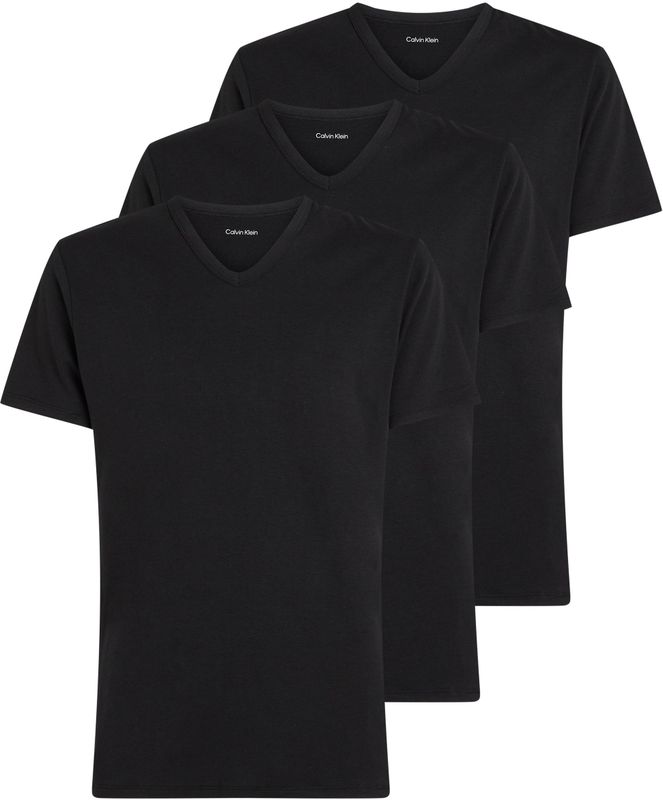 Calvin Klein Underwear T-Shirt "S/S V NECK 3PK", (Packung, 3 tlg., 3er-Pack), mit Logo am Saum