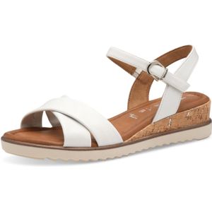 Tamaris Sandalette, Keilabsatz, Sommerschuh, Riemchensandale mit Schnallenverschluss